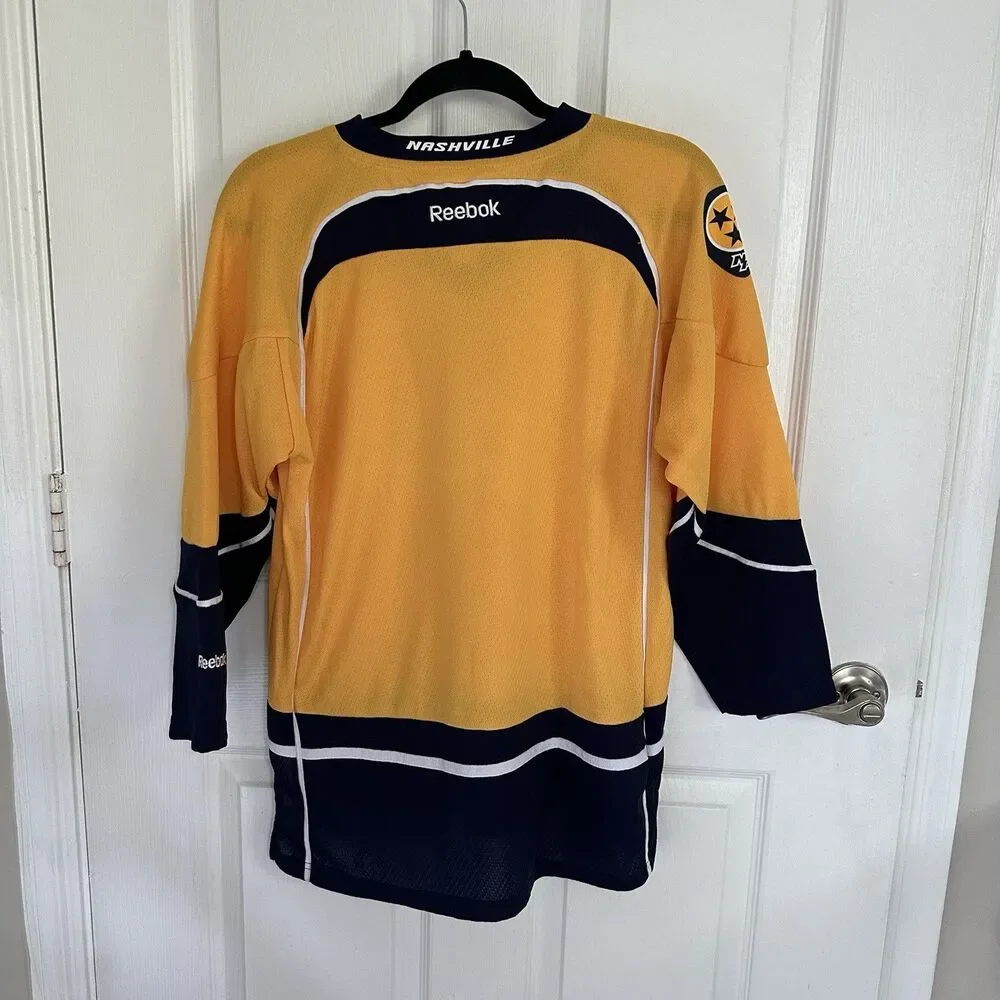 Reebok Nashville Predators Yellow Hockey Jersey  Youth Large / X Large